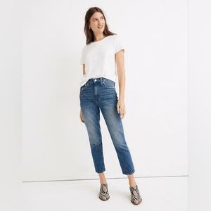 MADEWELL High Rise Slim Crop Boyjean, size 25 Tall